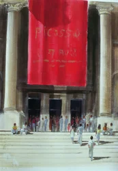 Ingang van het Metropolitan Museum, New York City, 1990